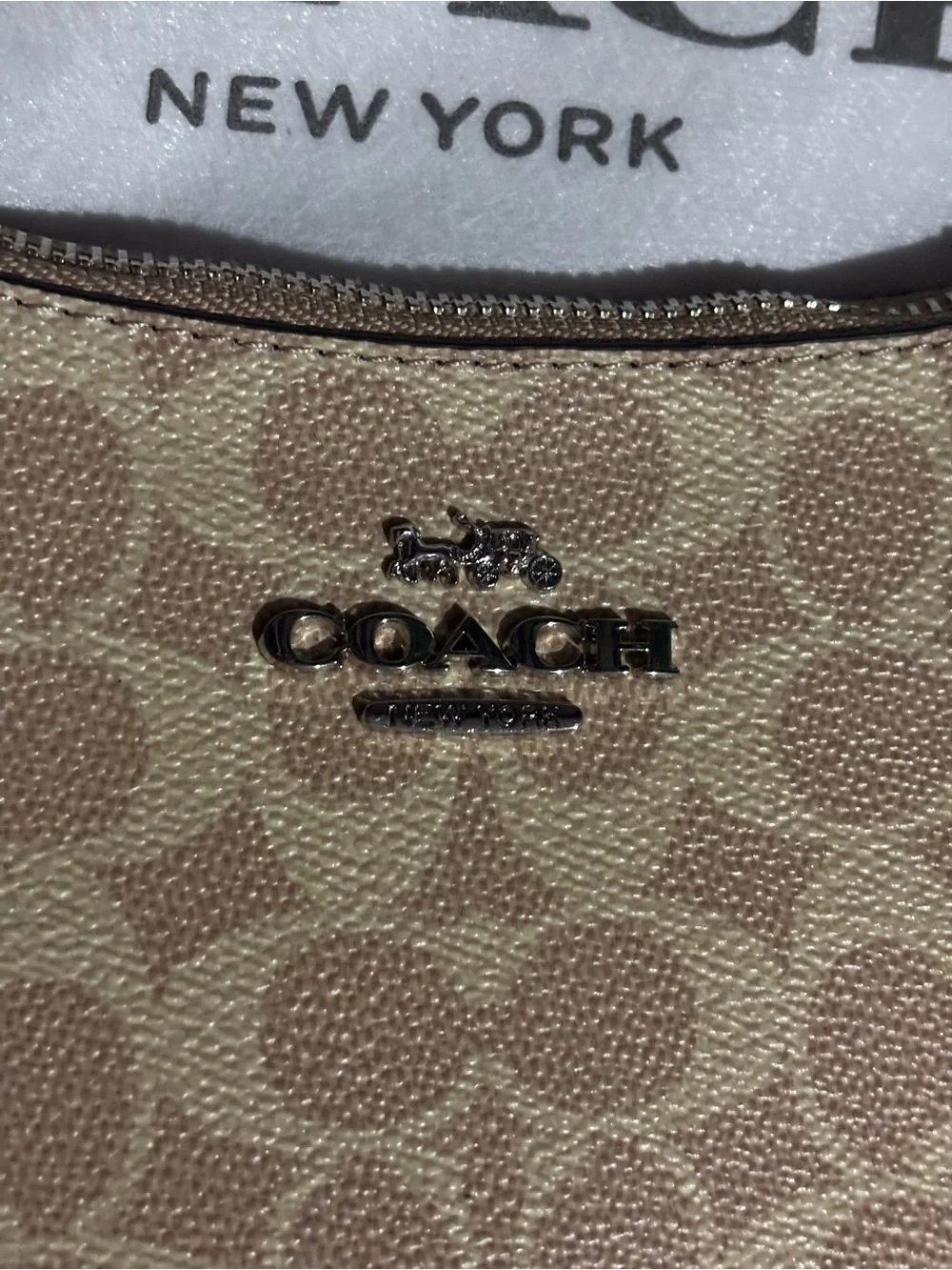 Brown and Tan Designer Shoulder Bag
